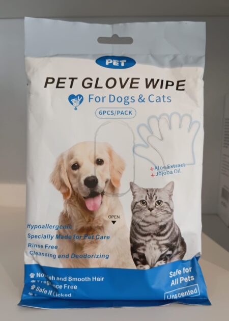 Pet Glove Wipes - For Dogs & Cats (6Pcs/Pack)