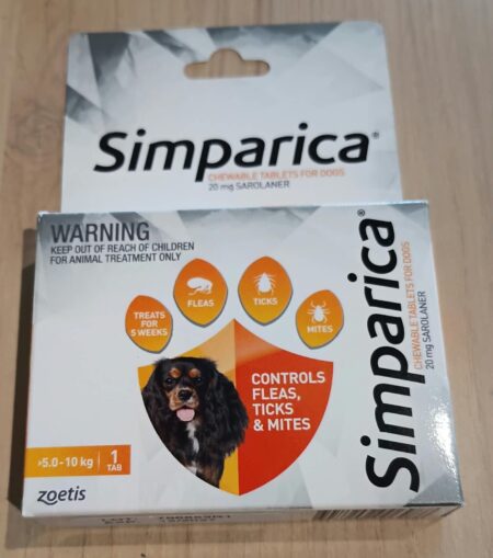 Simparica Flea Treatment for Dogs 5-10kg - Orange 1 Pack