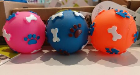 Ball with bone & pawprint - Small