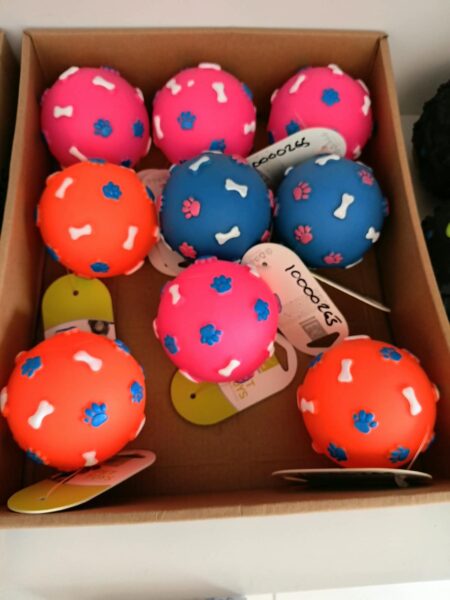 Pet ball with bone & pawprint - Large