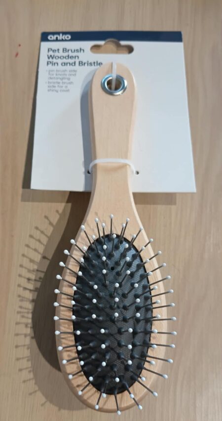 Pet Brush Wooden Pin and Bristle